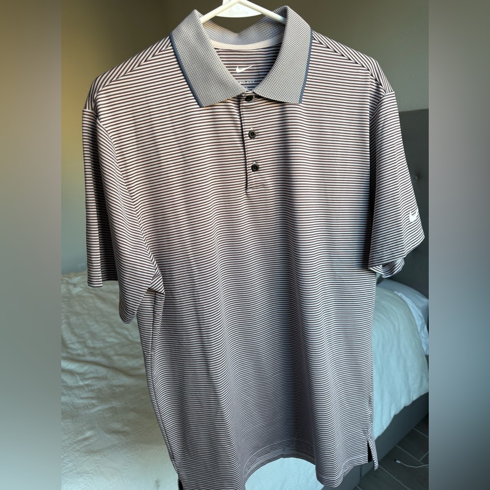 Nike Tour Men’s Dri-Fit Striped Golf Polo - M